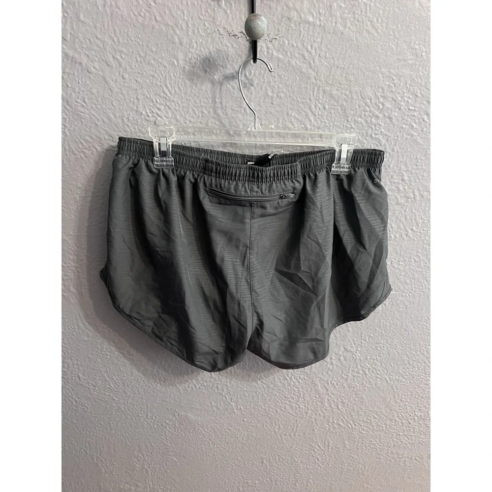 Nike DRI-FIT‎ Womens Running Brief Lined Shorts Gray Size XL